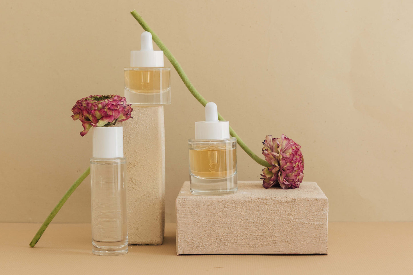 Glass Droppers & Spray Bottle Mockup