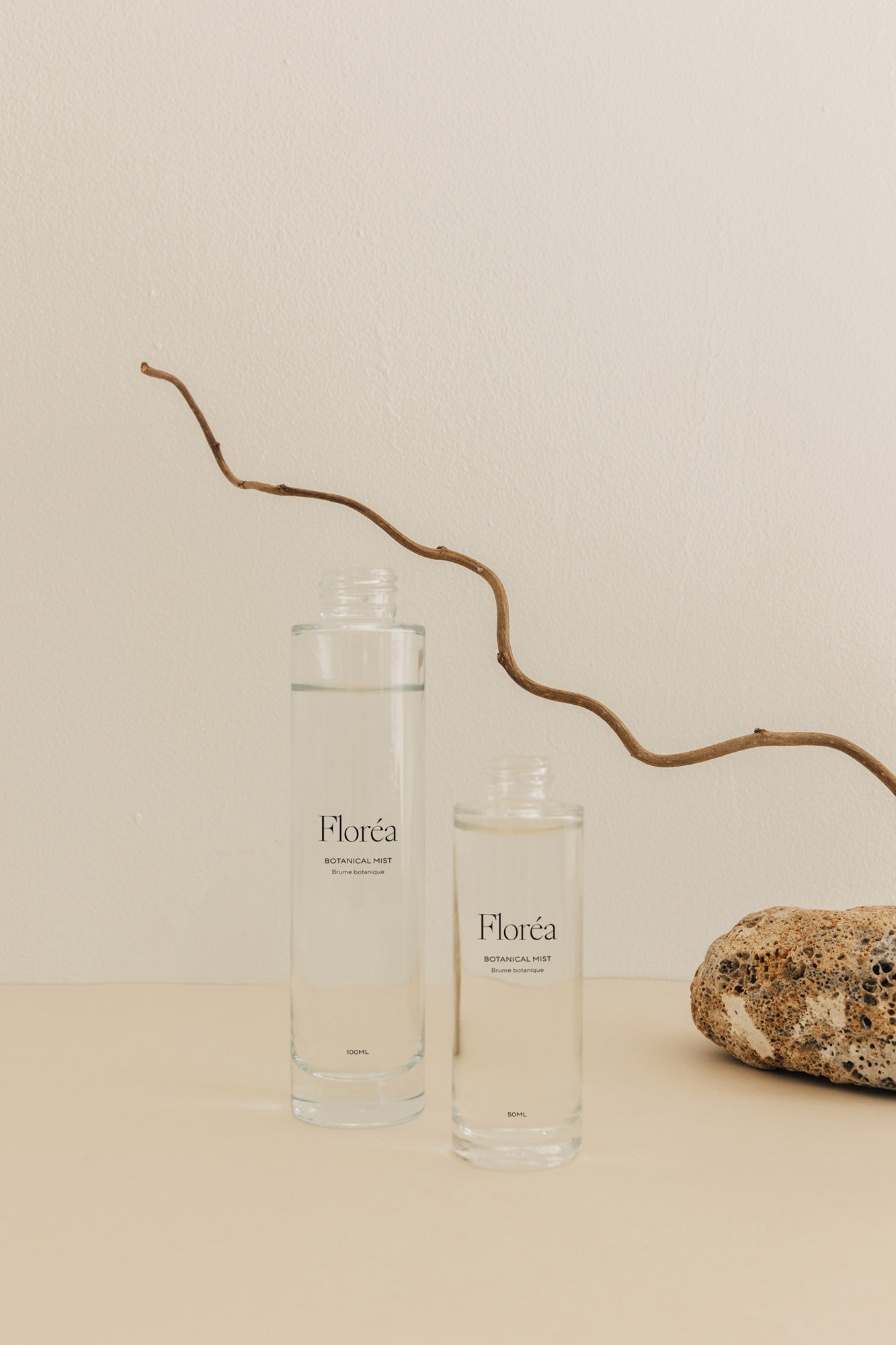 Two Glass Spray Bottle Mockup