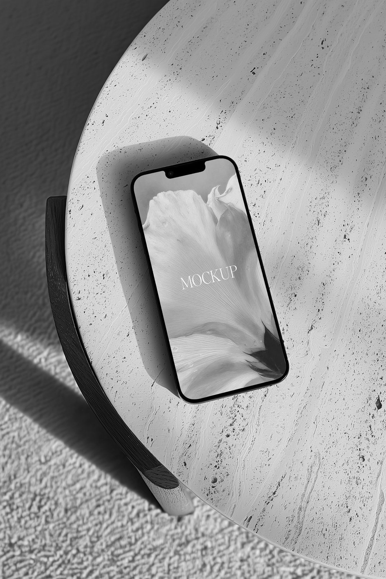 IPhone Mockup - Travertine Table