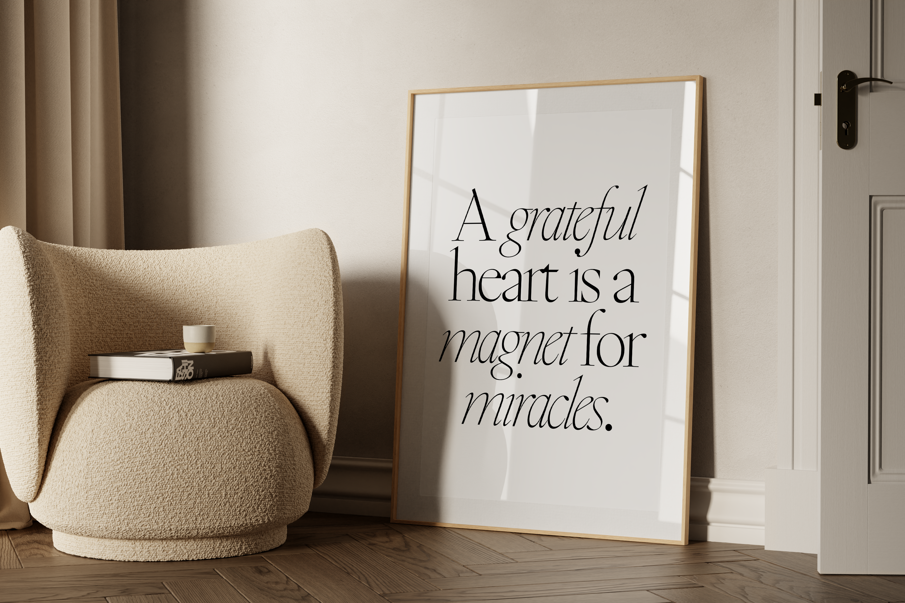 A Grateful Heart Is A Magnet For Miracles - Printable Wall Art